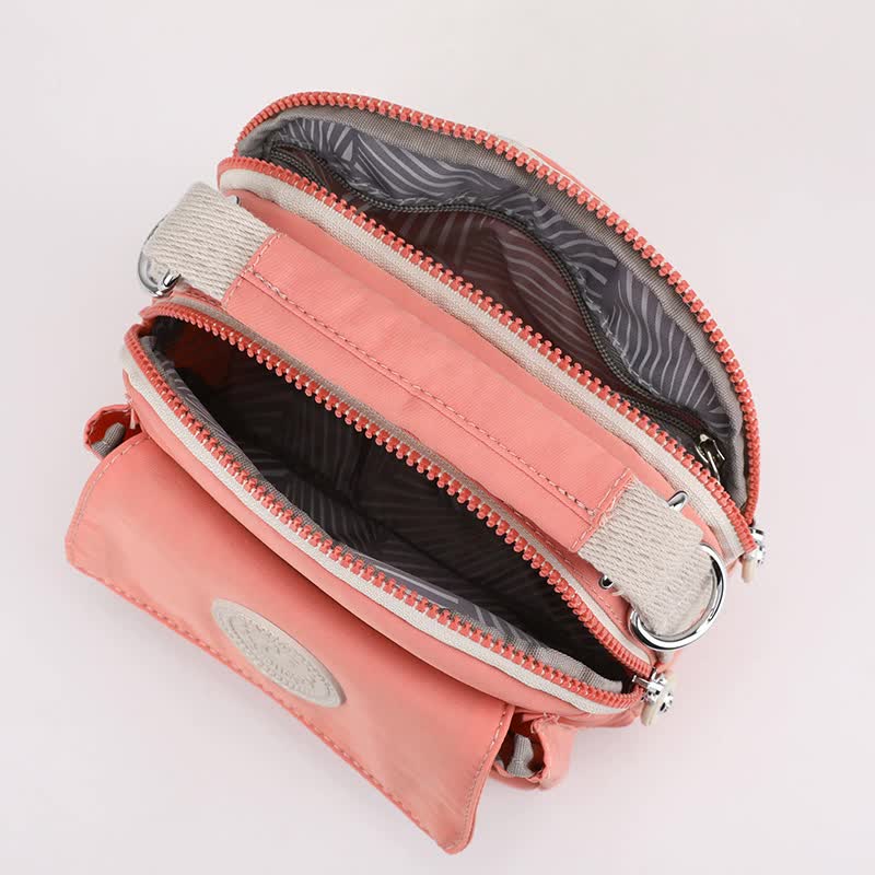 Red Compact Nylon Crossbody Bag - Stylish and Versatile Shoulder Purse