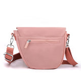 Pink Compact Nylon Crossbody Shoulder Bag - Stylish and Lightweight Sling Purse