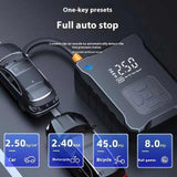 SF007 Digital Tire Inflator with LED Display and Multiple Nozzles - Compact and Powerful(Dual-purpose lithium battery)