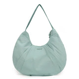 Light Green Waterproof Nylon Lightweight Tote Shoulder Bag - Stylish and Spacious for Daily Commute and Outdoor Activities