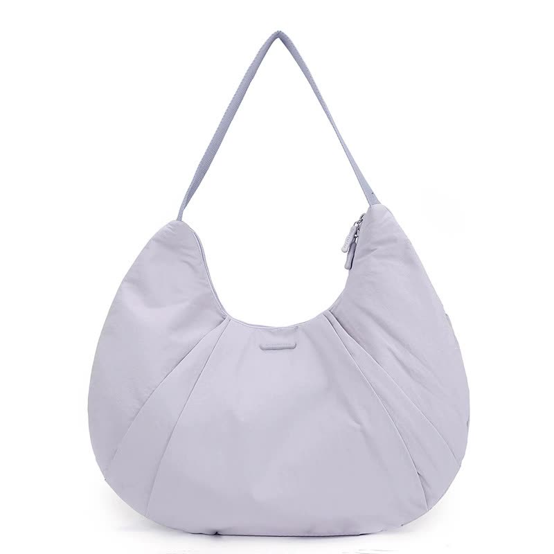 Purple Waterproof Nylon Lightweight Tote Shoulder Bag - Stylish and Spacious for Daily Commute and Outdoor Activities