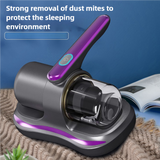 Purple Handheld Dust Mite Vacuum Cleaner - Cordless, High Suction Power, USB Rechargeable