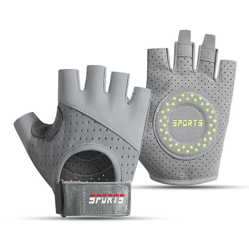 Gray/S Size Women's Non-Slip Breathable Sports Gloves - Lightweight and Shock-Resistant Fitness Gloves