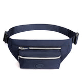 Dark Blue Casual Chest Bag - Water-Resistant Compact Waist Pack for Women with Adjustable Strap