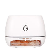 White LED Flame Aromatherapy Diffuser with Humidifier - Ambient Light Essential Oil Diffuser