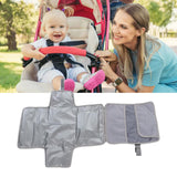 Grey Portable Baby Diaper Changing Pad with Storage Pockets - Travel Essentials for Parents