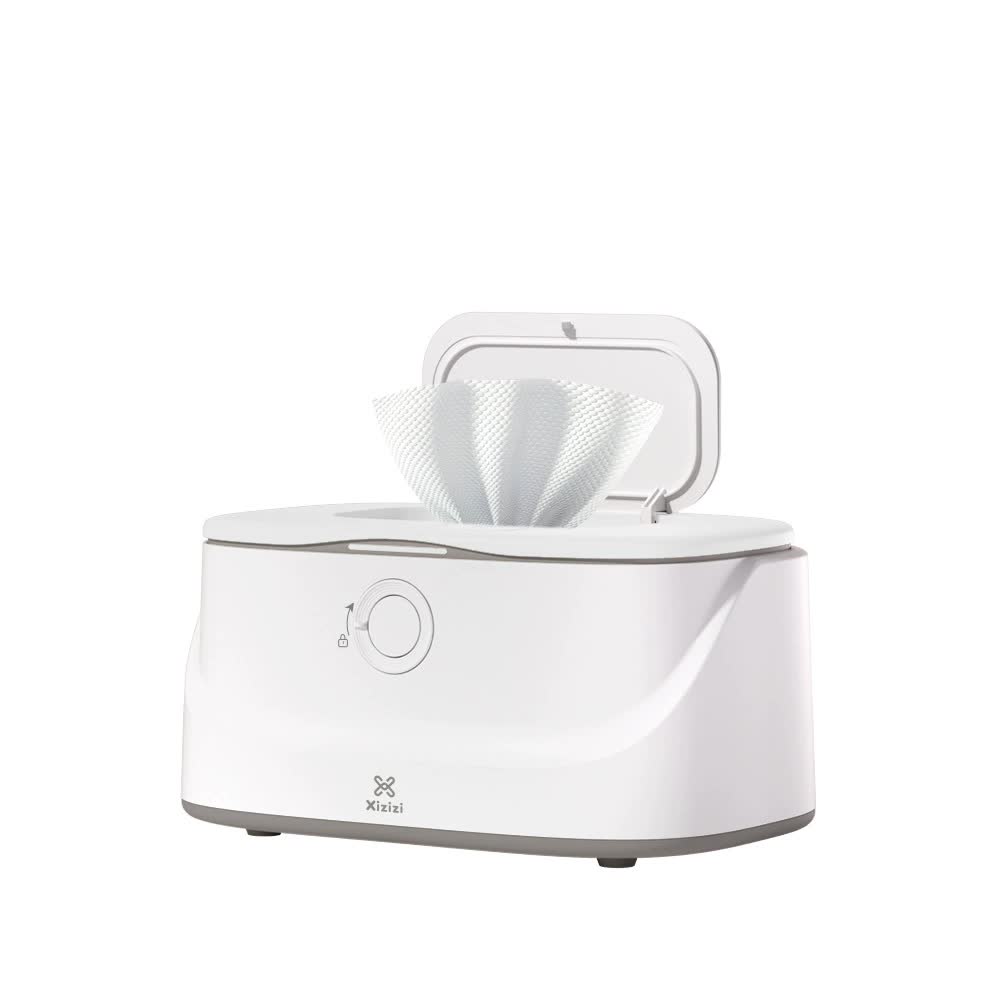 White USB-Powered Baby Wet Wipes Warmer - Portable and Adjustable Heating