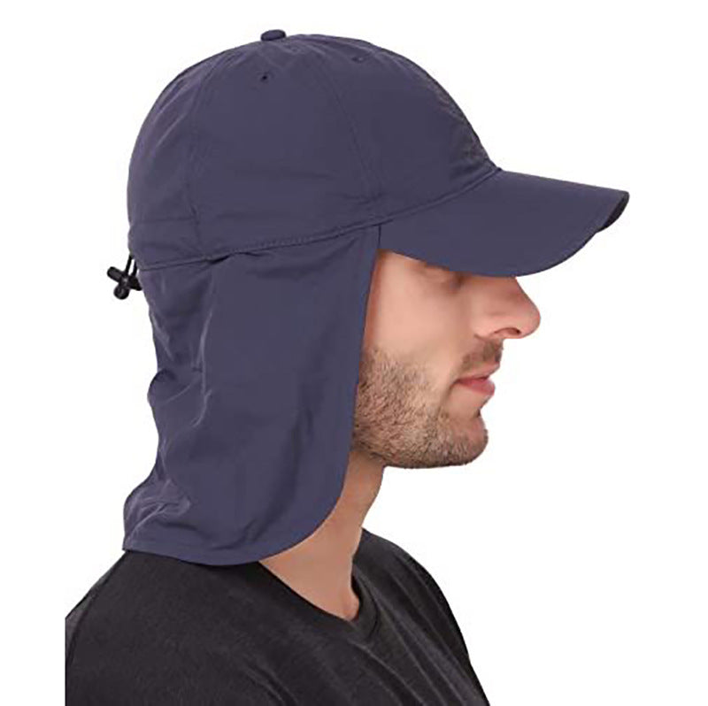 Nevy Blue UV Protection Outdoor Sun Hat with Neck Flap - Lightweight and Breathable