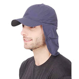 Green UV Protection Outdoor Sun Hat with Neck Flap - Lightweight and Breathable