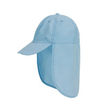 Blue UV Protection Outdoor Sun Hat with Neck Flap - Lightweight and Breathable