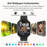 Steel Bracelet With Silicone Strap Gold Smart Fitness Watch with Large Display - 24 Sport Modes, Heart Rate Monitor & More