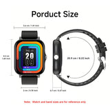 Steel Bracelet With Silicone Strap Silver Smart Fitness Watch with Large Display - 24 Sport Modes, Heart Rate Monitor & More