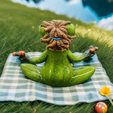 Zen Frog Meditation Figurine - Peaceful Yoga Frog Statue