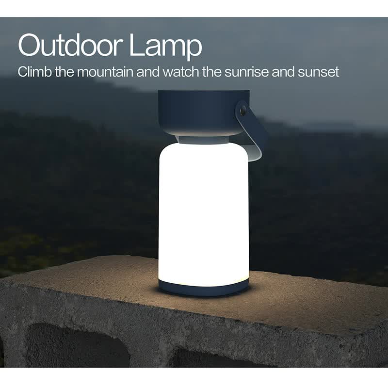 Blue Rechargeable Portable Camping Lantern - Lightweight LED Tent Light with Handle