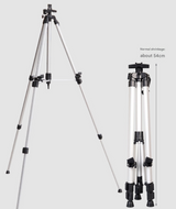 Champagne Lightweight Adjustable Aluminum Camera Tripod with Carry Bag - Professional Photography Stand