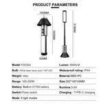 Multifunctional Telescopic Camping Lantern – Portable LED Light with Adjustable Height and USB-C Charging (Up to 51.8 cm)