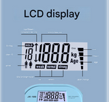 Black Electronic Hand Grip Strength Dynamometer - Digital Forearm Strength Tester with LCD Display