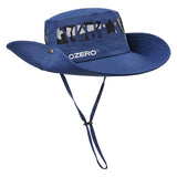 Navy Blue Outdoor UV Protection Wide-Brim Boonie Hat with Mesh Ventilation