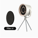 White With a Filter Portable Retro-Style Desktop Air Purifier with Tripod Stand