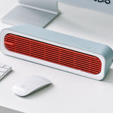 Orange Slim Desktop Rectangular Fan with Modern Design