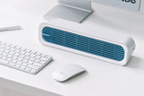 Orange Slim Desktop Rectangular Fan with Modern Design