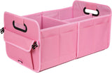 Rose Red Large Car Storage Organizer with Handles, 24x17.6x12.2 in, Collapsible