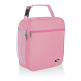 Pink Set of 2 Handheld Insulated Lunch Bags for Food Storage