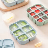 Green Multifunctional Silicone Ice Cream Mold with 6 Cavities for Homemade Treats