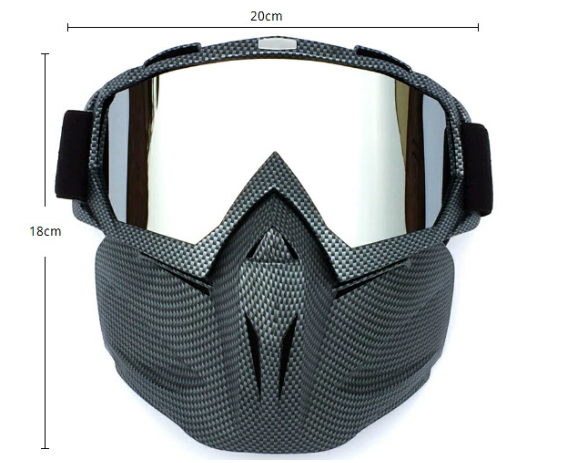 Camouflage Frame Faux Red Flake Sleek Black Full-Face Snow Goggles with Mirror Lens - Ultimate Protection and Comfort