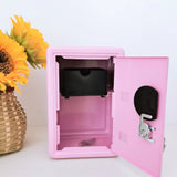 Purple Mini Metal Safe Box with Combination Lock and Key - Compact Security Storage