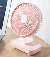 Pink Portable Mini Fan - Compact, Quiet, and Rechargeable for Personal Cooling