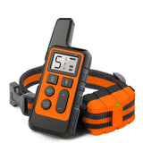 Orange Remote Dog Training Collar with Adjustable Shock and Vibration - Rechargeable, Waterproof, 2 Channels for Small to Large Dogs