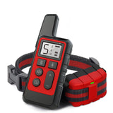 Red Remote Dog Training Collar with Adjustable Shock and Vibration - Rechargeable, Waterproof, 2 Channels for Small to Large Dogs