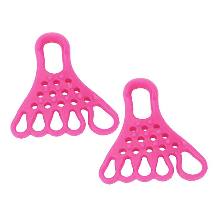 2 Pairs Pink Toe Separator and Foot Stretching Band - Arch Support, Bunion Corrector, and Foot Massage Tool