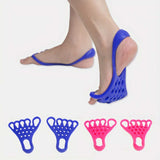 2 Pairs Pink Toe Separator and Foot Stretching Band - Arch Support, Bunion Corrector, and Foot Massage Tool - Front View