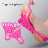 2 Pairs Pink Toe Separator and Foot Stretching Band - Arch Support, Bunion Corrector, and Foot Massage Tool - 45-Degree Angle