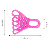 2 Pairs Pink Toe Separator and Foot Stretching Band - Arch Support, Bunion Corrector, and Foot Massage Tool - Close-Up Angle