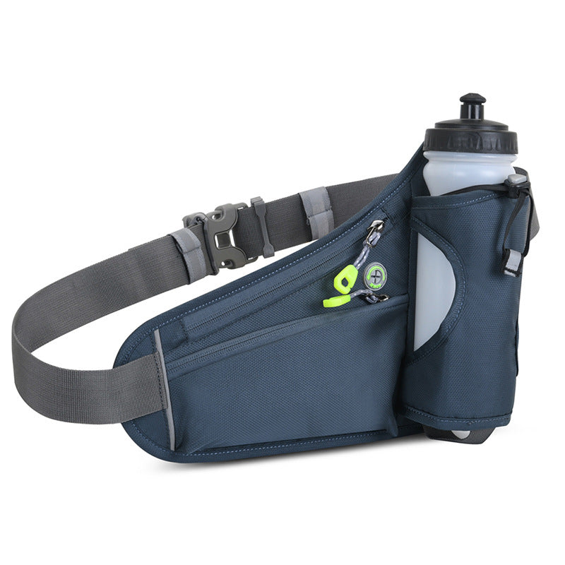 Dark Grey Hydration Running Waist Pack - Waterproof Lightweight Sports Belt with Bottle Holder(Water bottles are filming props, not included)