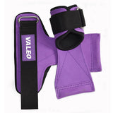 1 Pair Purple Durable Gym Palm Guard with Ultra-fiber Leather for Heavy Lifting - Wrist Support Straps for Pull-ups and Deadlifts