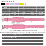 Size S Pink Professional Weightlifting Belt with Sponge Padding for Deep Squat and Deadlift - Men and Women Fitness Support - Top-Down View