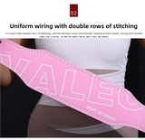 Size S Pink Professional Weightlifting Belt with Sponge Padding for Deep Squat and Deadlift - Men and Women Fitness Support - Rear View