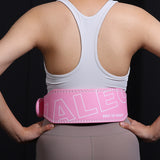 Size L Pink Professional Weightlifting Belt with Sponge Padding for Deep Squat and Deadlift - Men and Women Fitness Support