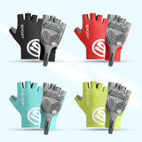 Size XL Red Breathable Half-Finger Cycling Gloves - Anti-Slip, Shockproof, and Durable for Men & Women