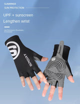 Size XL Red Breathable Half-Finger Cycling Gloves - Anti-Slip, Shockproof, and Durable for Men & Women