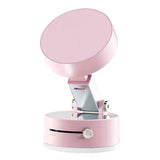 Pink Magnetic Phone Mount for Cars and Home, 360° Rotating Magnetic Stand with PC Mirror Sticker