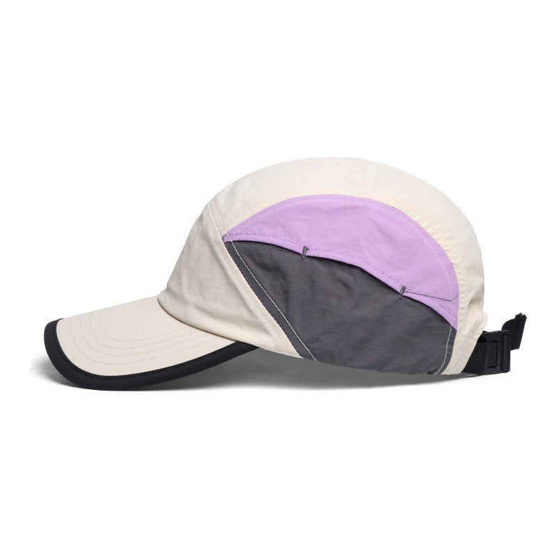 White And Purple Lightweight Sports Baseball Cap | Quick-Dry, Waterproof, Breathable | Outdoor Camping Cap