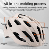 Off White Summer Cycling Helmet for Men and Women - Lightweight, Breathable Road Bike Helmet with Ventilation and Safety Features