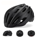 Black Summer Cycling Helmet for Men and Women - Lightweight, Breathable Road Bike Helmet with Ventilation and Safety Features