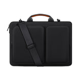 Black 15.6-Inch Shockproof Laptop Bag with Compartments - Slim Design, Travel-Ready