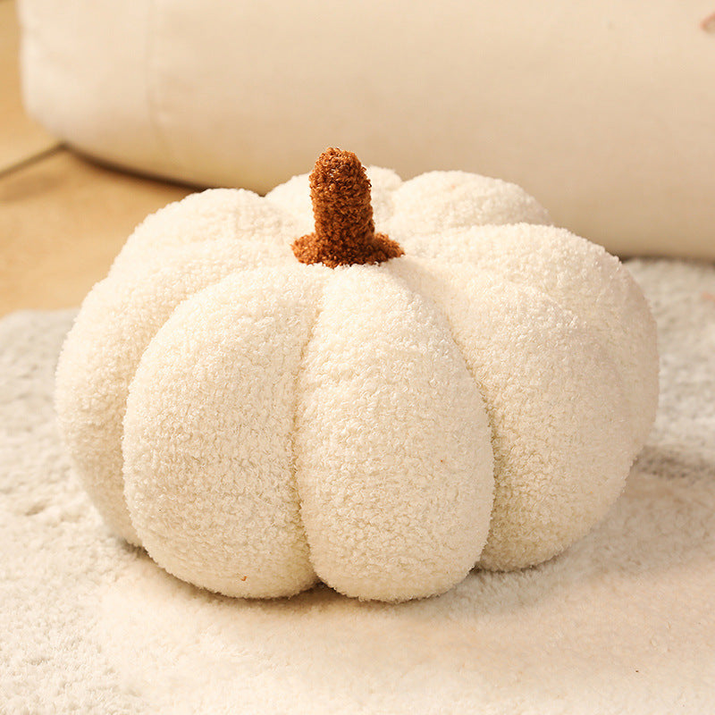 White 2-PCS 30cm Creative Plush Pumpkin Pillow for Sofa, Window Seat & Living Room Decoration